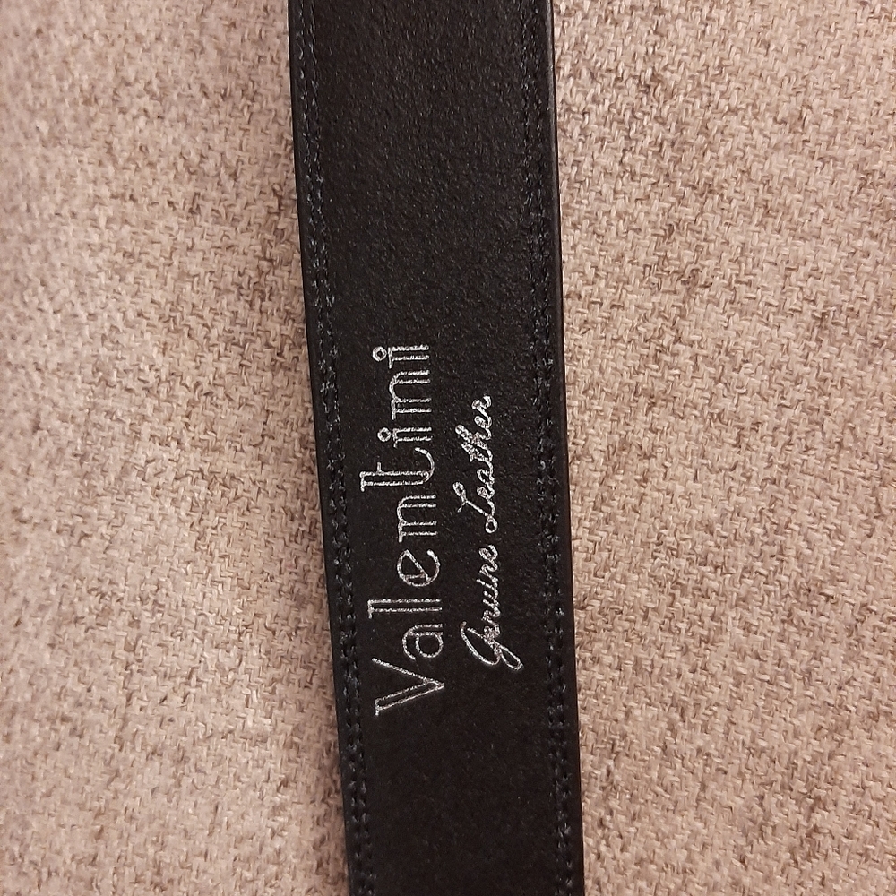 VALENTINI GENUINE LEATHER MEN'S BELT. SZ::56..PERFECT used CONDITION.